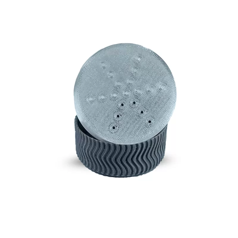 Maceta Cilíndrica Bicolor – Diseño Ondulado - Image 3
